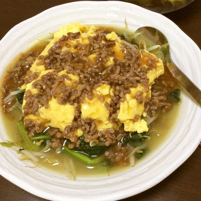 もやしニラ玉の挽肉あんかけ レシピ 作り方 By ワトスン君 クックパッド 簡単おいしいみんなのレシピが371万品