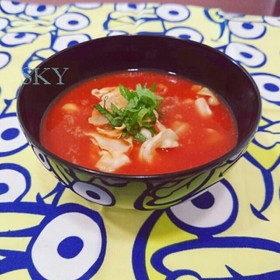 汁物100選☆温冷可能トマト味噌汁3分で