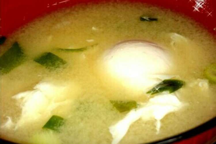 簡単 ぽっとん卵お味噌汁 落とし卵 レシピ 作り方 By 優羽 クックパッド 簡単おいしいみんなのレシピが357万品