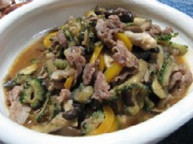 ゴーヤと夏野菜の味噌炒め