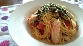 簡単!むね肉と梅のおろしパスタ