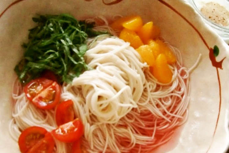 夏は梅酢で 冷たいそうめんランチ レシピ 作り方 By 小世界 クックパッド 簡単おいしいみんなのレシピが349万品