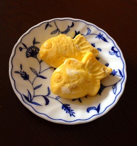 可愛いよ!レンジでたい焼き玉子