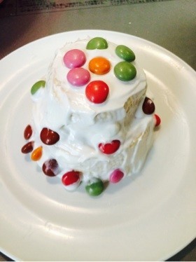 コストコ ホットケーキミックス二段ケーキ