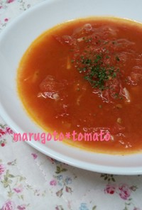 レンジで簡単＊丸ごとトマトの濃厚スープ