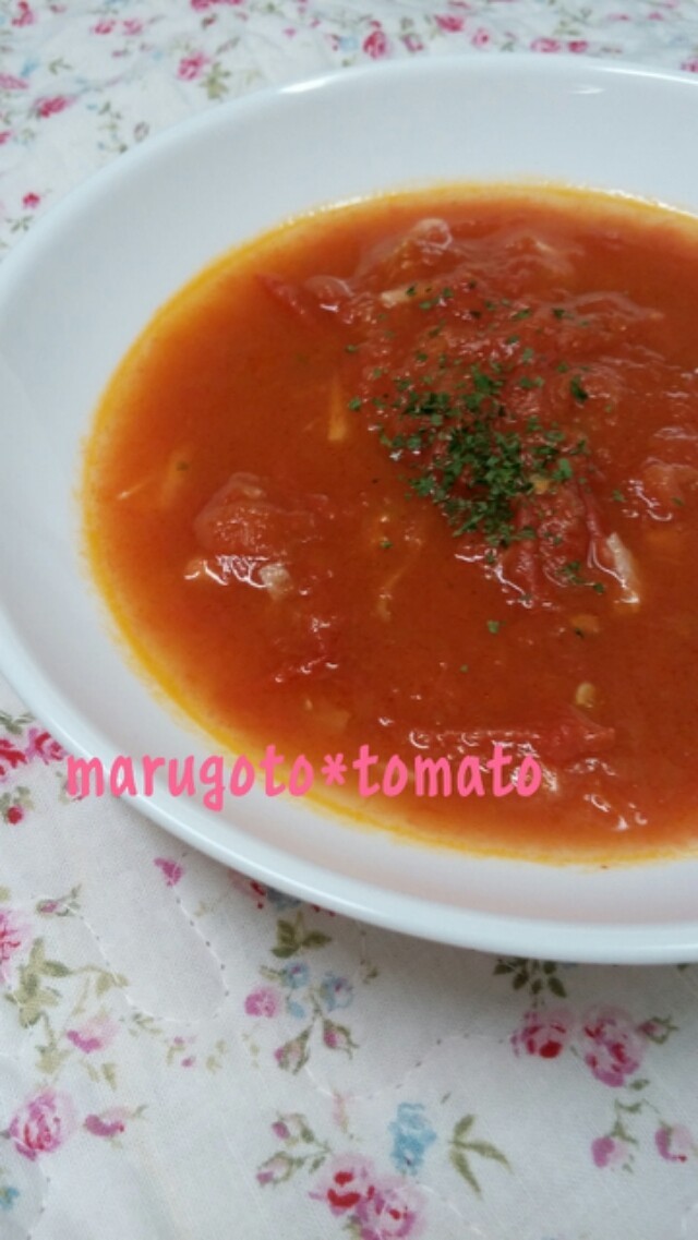 レンジで簡単＊丸ごとトマトの濃厚スープの画像