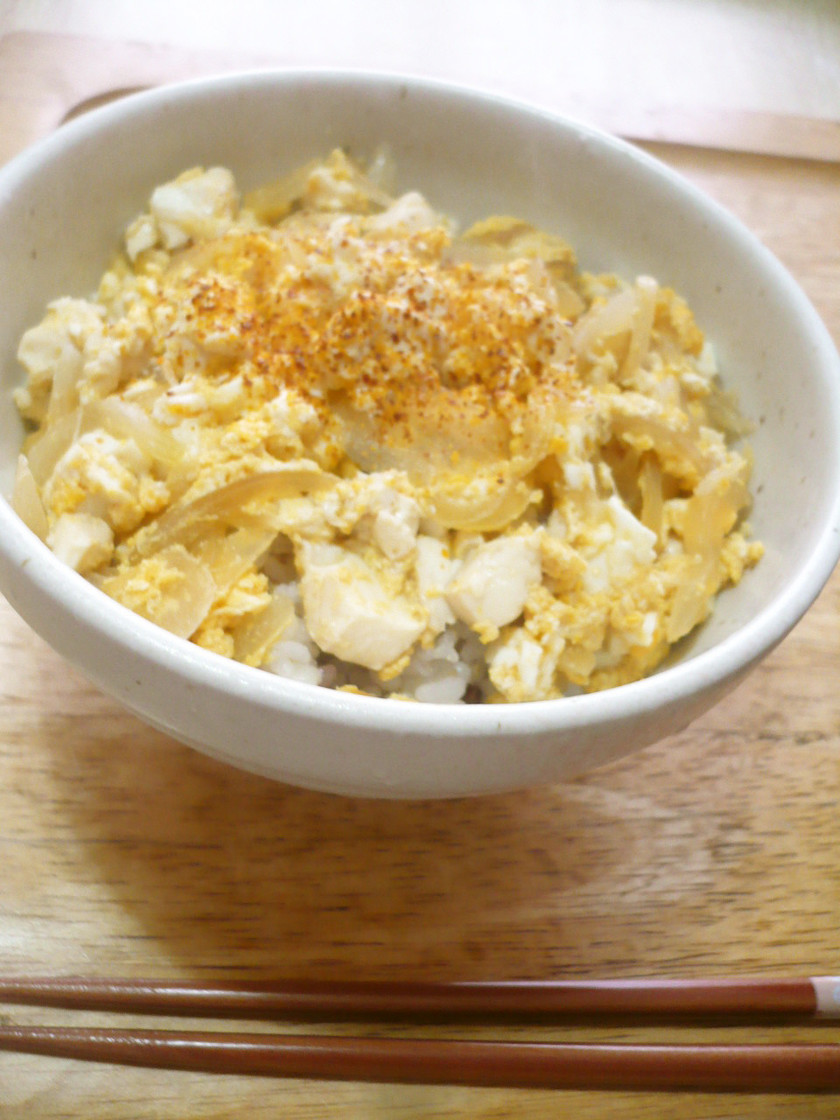 味付けめんつゆだけ！豆腐de親子丼風 by ぐるぐるる 【クックパッド】 簡単おいしいみんなのレシピが356万品