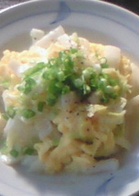 夏白菜の卵炒め