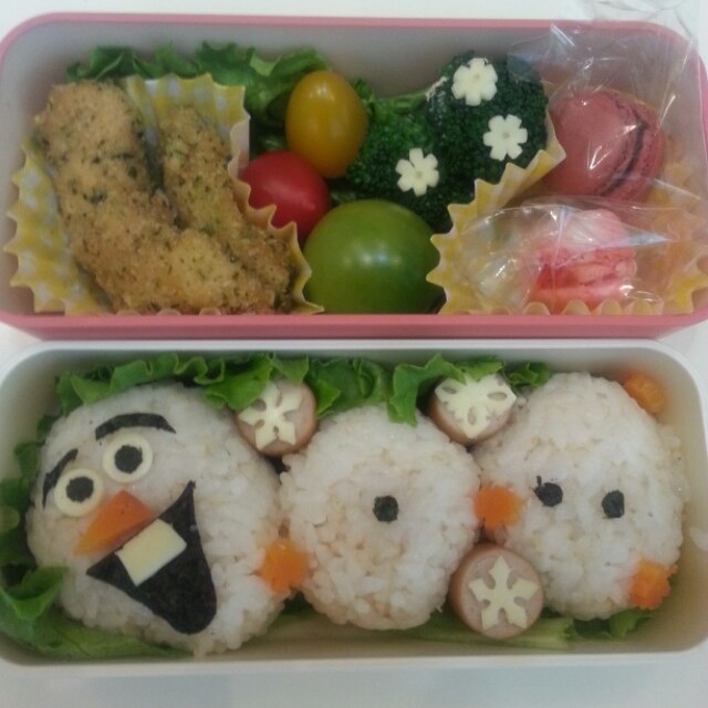 簡単 オラフのキャラ弁 アナと雪の女王 レシピ 作り方 By Putitan2 クックパッド 簡単おいしいみんなのレシピが356万品