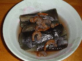 なすと干し海老の煮物