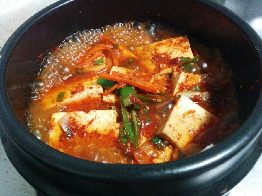 簡単☆韓国の豆腐蒸し煮の画像