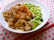 冷凍うどんで!簡単★うまうま香味豚うどんの写真