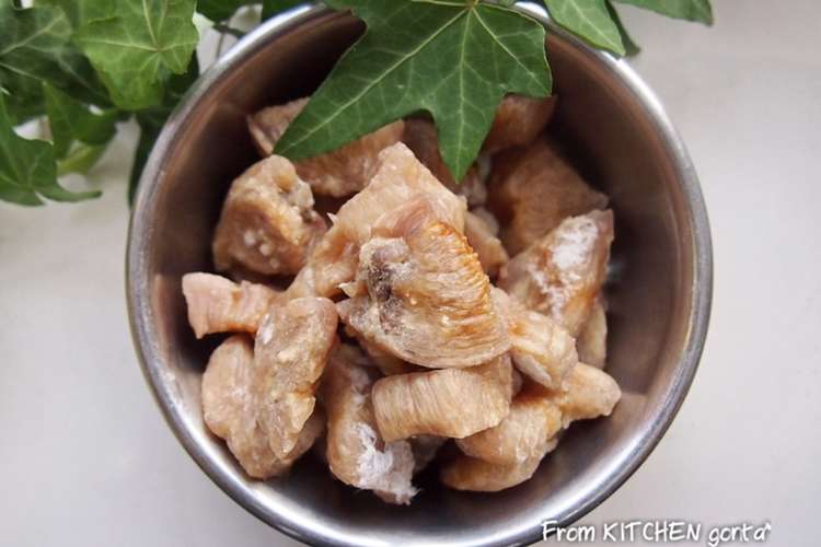 レンジでチン 犬のおやつ 胸肉ジャーキー レシピ 作り方 By Gonta クックパッド 簡単おいしいみんなのレシピが376万品