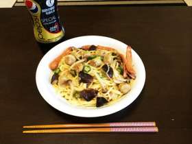 【簡単】ソーセージたまねぎきのこパスタ