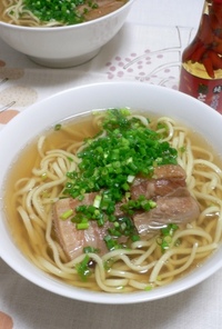 沖縄そば☆ラフテーとスープ