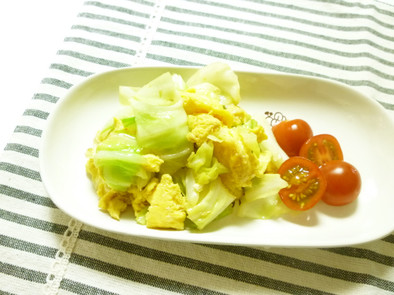 キャベツと卵で☆簡単★朝ごはんの写真