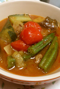 夏野菜中華カレー