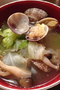 代謝を良くする生姜とアサリのスープ