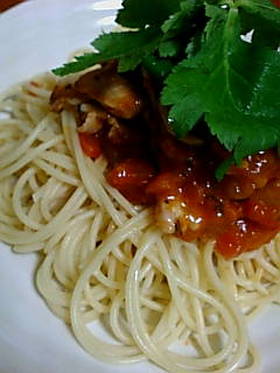 スイカとトマトのひんやり★パスタ