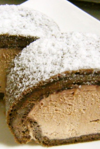 アイス風チョコロールケーキ
