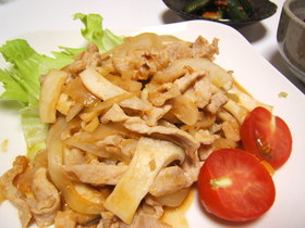 豚肉とエリンギのオイスターケチャ炒め