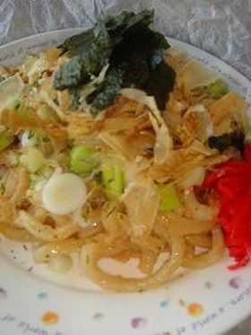 シンプルにバタマヨ★明太焼きうどん。