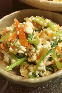 壬生菜(京菜)とツナの白和え