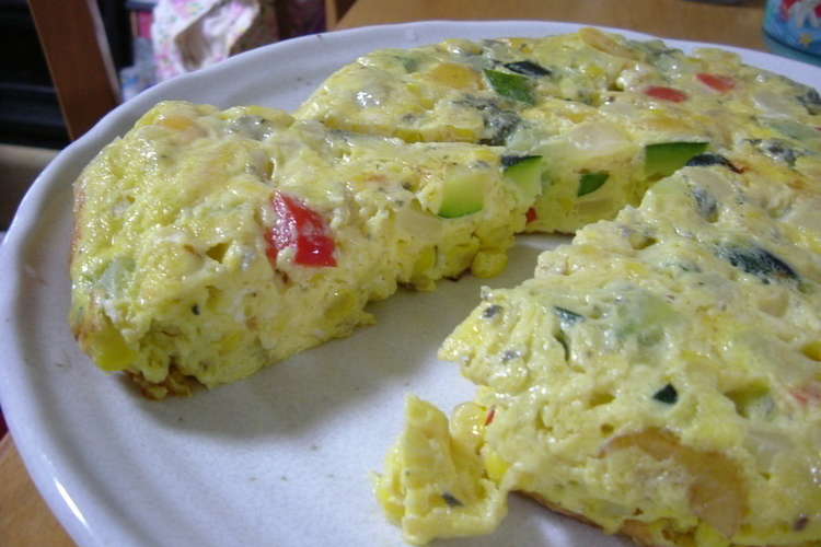 夏野菜いっぱい大きいオムレツ レシピ 作り方 By 美味しんぼ倶楽部 クックパッド 簡単おいしいみんなのレシピが354万品