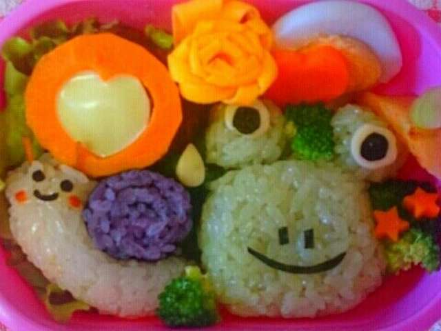 梅雨のお弁当 かたつむり カエル By のんびり屋のノンママ