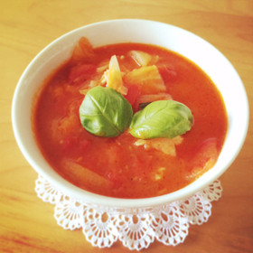 トマトと白菜の食べるスープ♪