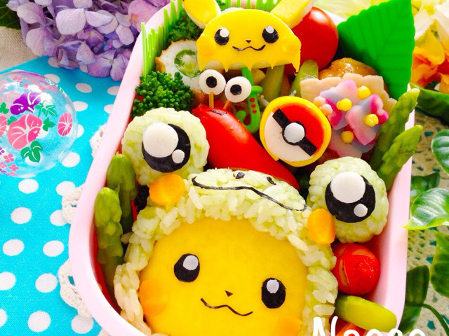 キャラ弁 かえるピカチュウ 梅雨弁 レシピ 作り方 By Naocoisa クックパッド