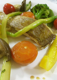 おもてなし　真鯛のポワレと季節の野菜