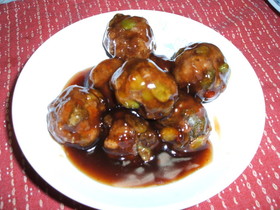 枝豆肉団子のさっぱり甘酢あんがけ