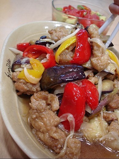 スパイシー鶏唐揚げの夏野菜南蛮漬けの画像