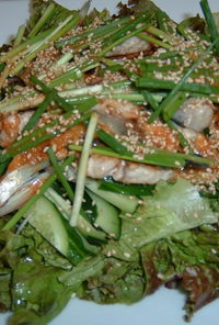 焼きさばの韓国風サラダ