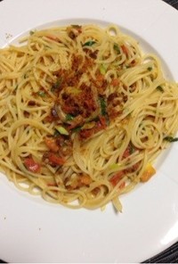 からすみと生トマトのさっぱりパスタ