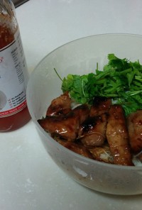 ベトナム麺と豚の甘辛アジアン　