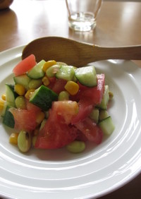 野菜と豆のカラフルサラダ