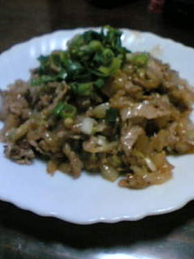 どて焼き風、白菜と豚肉の炒め煮