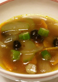 黒豆と野菜のカレースープ