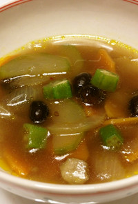 黒豆と野菜のカレースープ