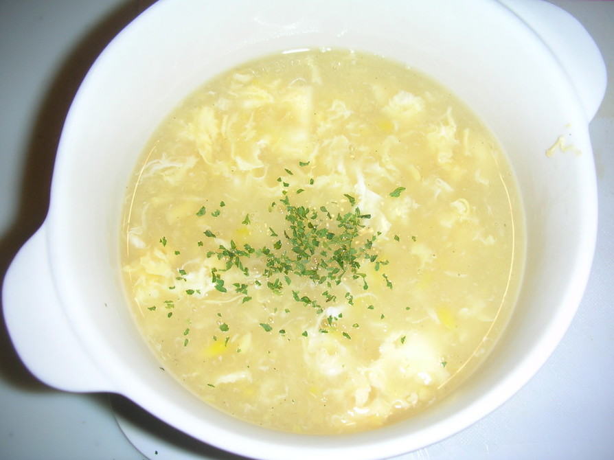超簡単コーンと卵のスープの画像