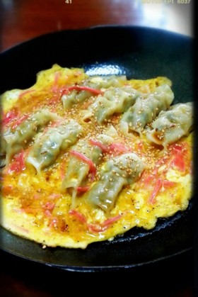失敗なし♪紅生姜卵の羽餃子