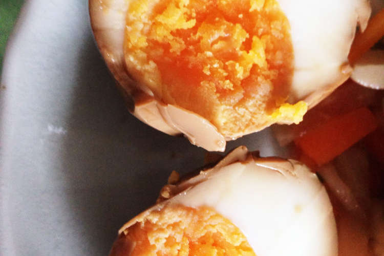 煮玉子風 大葉にんにく醤油漬けゆで卵 レシピ 作り方 By とらお1985 クックパッド 簡単おいしいみんなのレシピが366万品