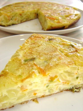レンジで低カロ!野菜入りスペインオムレツ