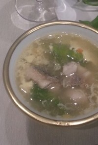 中華風白身魚のトローリ卵とじスープ
