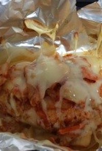 カジキマグロのキムチーズホイル焼き☆