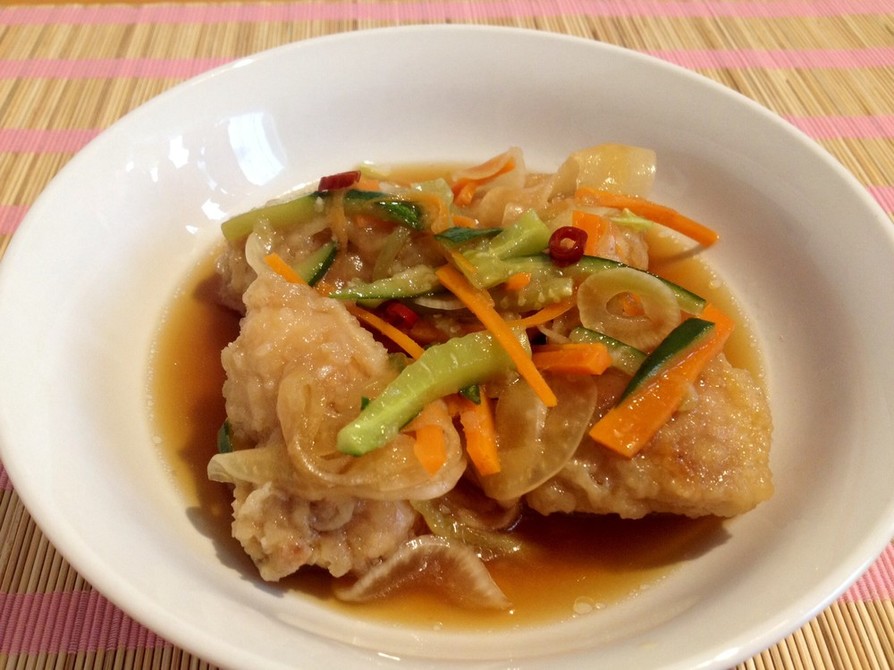 ポン酢＆麺つゆで、簡単！鶏の南蛮漬け☆の画像