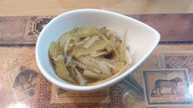 セロリの土佐醤油かけ