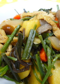 山菜とジャガイモの炒め煮